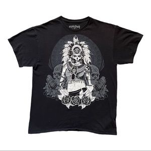 Skull Headdress Aztec/Mayan Girl Men’s Tee